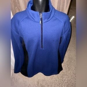 Men’s used IZOD blue quarter zip pullover jacket size XL